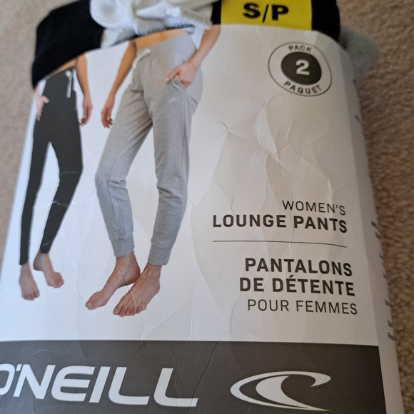 O'Neill Women's Lounge Pants 2 Pack Joggers Size Small Grey Black Casual Pant - Picture 4 of 9